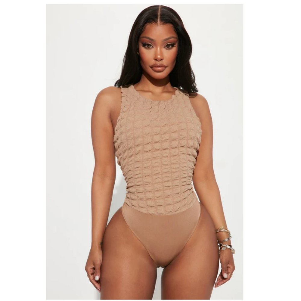 🆕 Wine Sippin Bodysuit - Taupe NWT